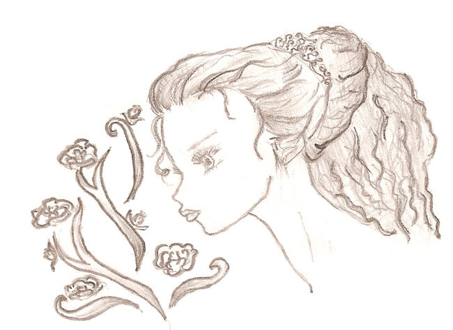 Обичам тази скица,нещо ми напомня за мен самата