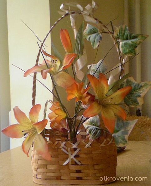 Кошничка с цветя