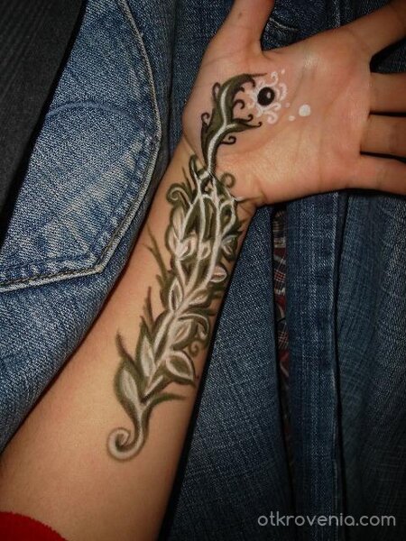 това си го нарисувах на ръката от скука с моливи за очи :)))