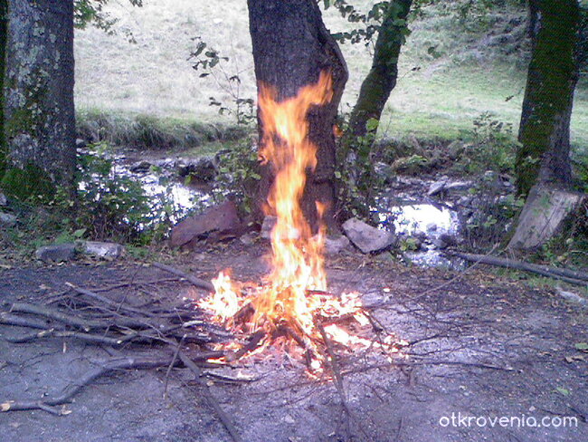Огънят гори,както влюбените сърца на хората