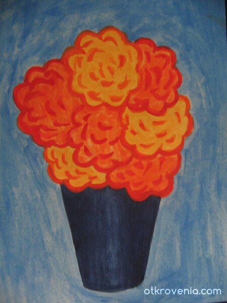 Измислица в оранж и синьо